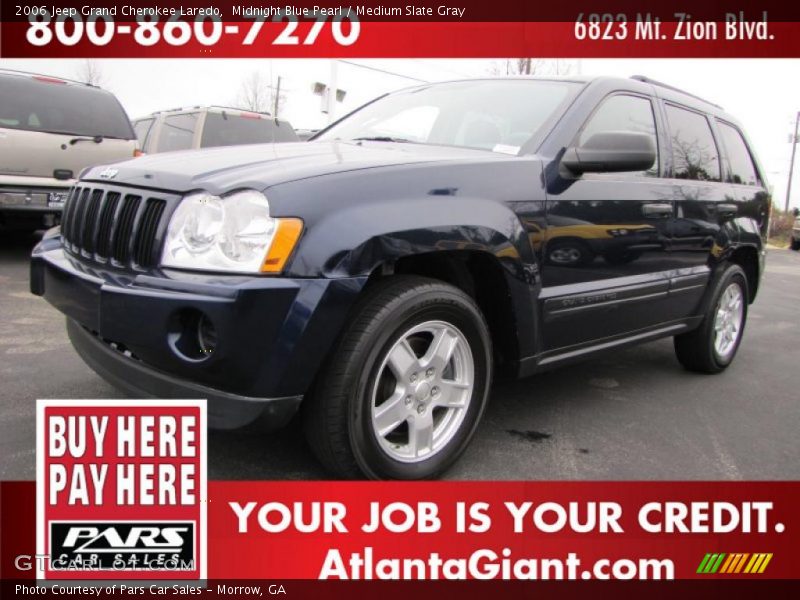 Midnight Blue Pearl / Medium Slate Gray 2006 Jeep Grand Cherokee Laredo