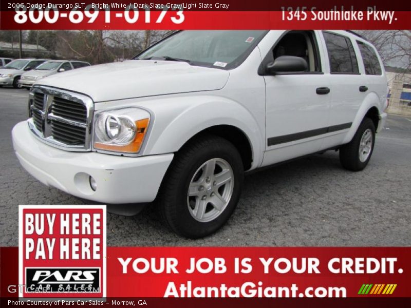 Bright White / Dark Slate Gray/Light Slate Gray 2006 Dodge Durango SLT