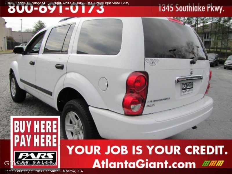 Bright White / Dark Slate Gray/Light Slate Gray 2006 Dodge Durango SLT