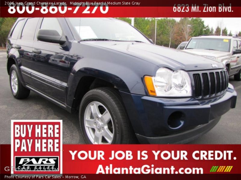 Midnight Blue Pearl / Medium Slate Gray 2006 Jeep Grand Cherokee Laredo
