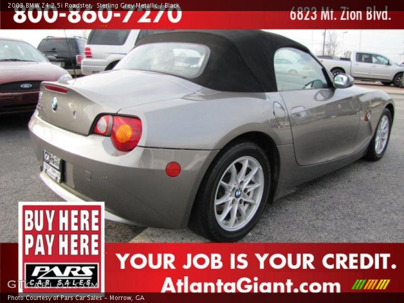 Sterling Grey Metallic / Black 2003 BMW Z4 2.5i Roadster