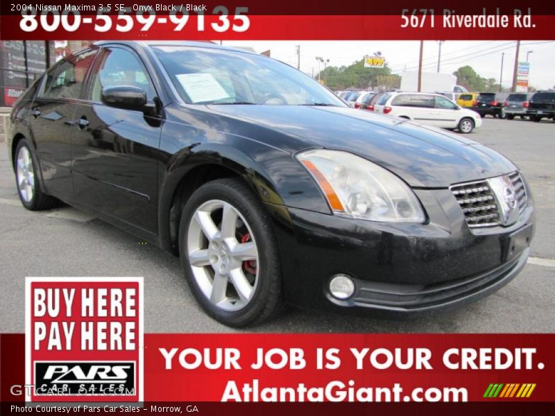 Onyx Black / Black 2004 Nissan Maxima 3.5 SE