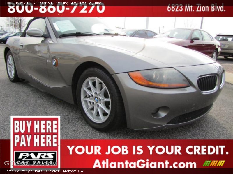 Sterling Grey Metallic / Black 2003 BMW Z4 2.5i Roadster