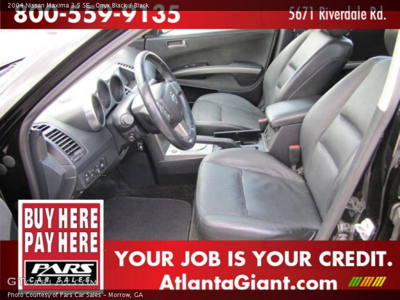 Onyx Black / Black 2004 Nissan Maxima 3.5 SE