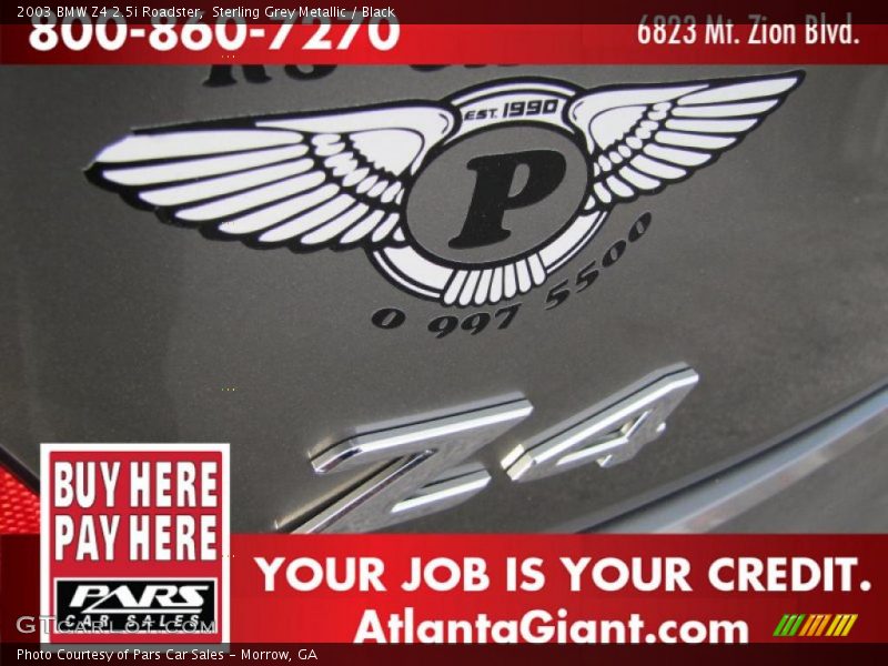 Sterling Grey Metallic / Black 2003 BMW Z4 2.5i Roadster