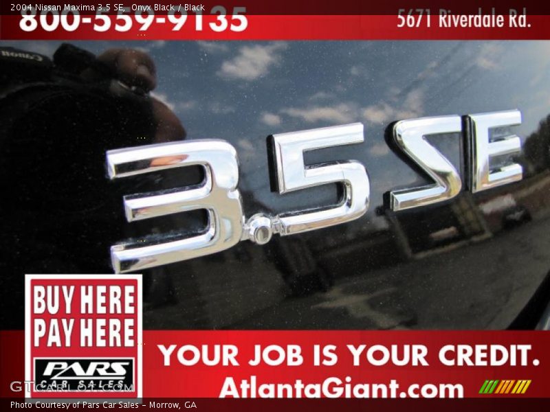 Onyx Black / Black 2004 Nissan Maxima 3.5 SE