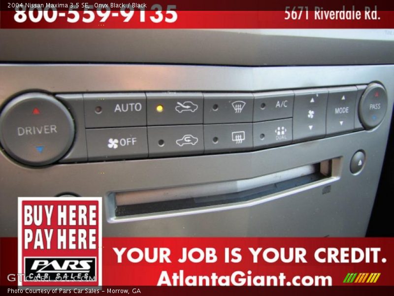 Onyx Black / Black 2004 Nissan Maxima 3.5 SE