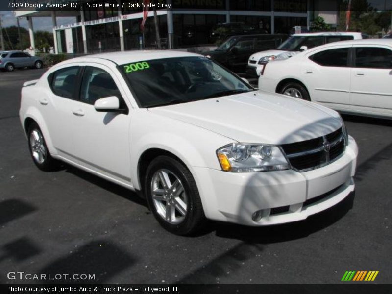 Stone White / Dark Slate Gray 2009 Dodge Avenger R/T