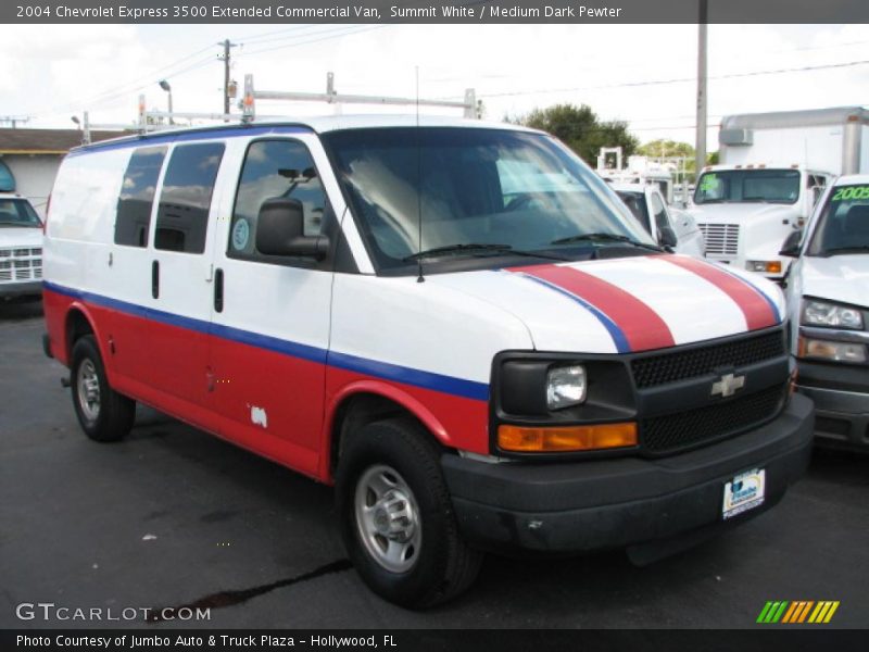 Summit White / Medium Dark Pewter 2004 Chevrolet Express 3500 Extended Commercial Van