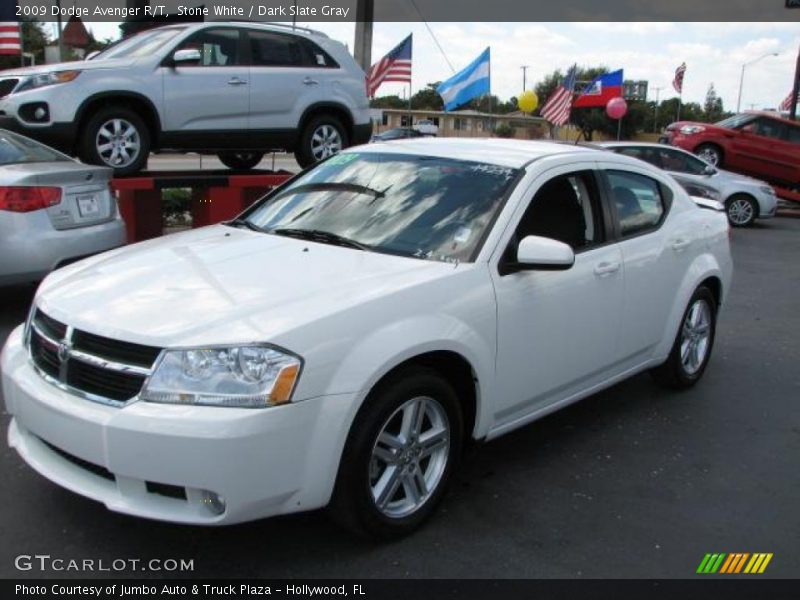 Stone White / Dark Slate Gray 2009 Dodge Avenger R/T