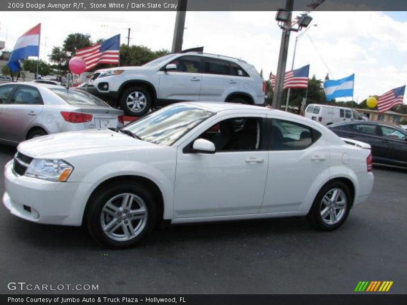 Stone White / Dark Slate Gray 2009 Dodge Avenger R/T