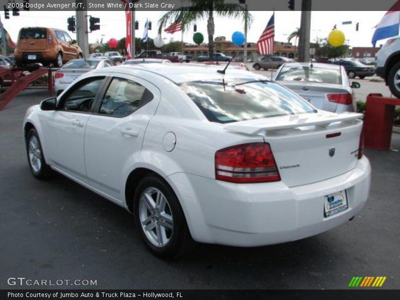 Stone White / Dark Slate Gray 2009 Dodge Avenger R/T
