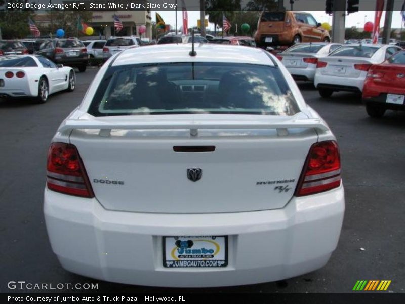 Stone White / Dark Slate Gray 2009 Dodge Avenger R/T