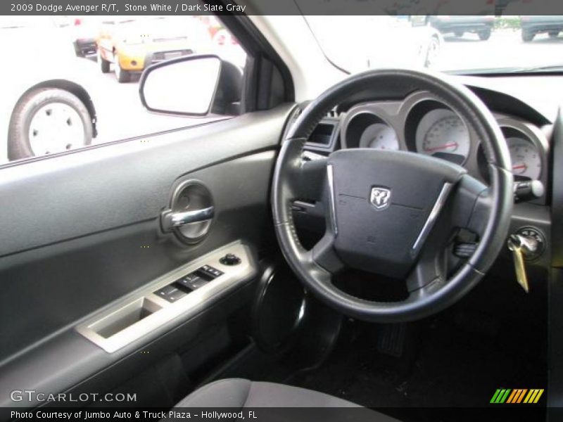 Stone White / Dark Slate Gray 2009 Dodge Avenger R/T