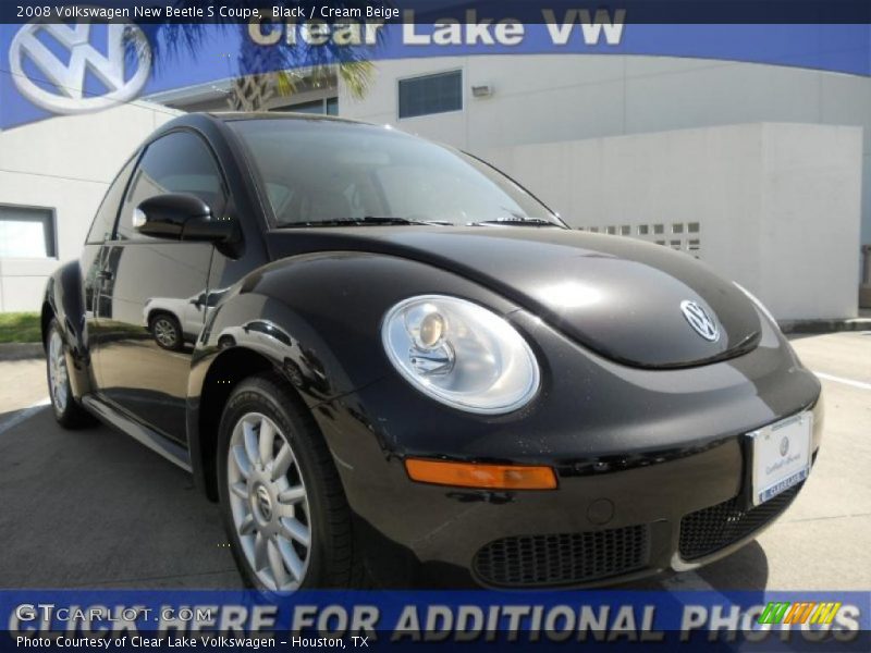 Black / Cream Beige 2008 Volkswagen New Beetle S Coupe