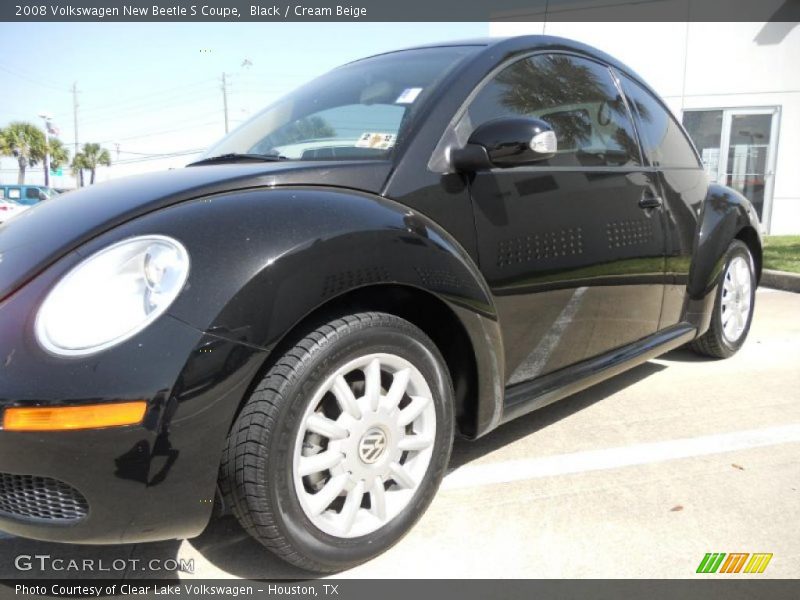 Black / Cream Beige 2008 Volkswagen New Beetle S Coupe