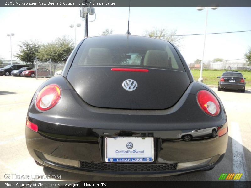 Black / Cream Beige 2008 Volkswagen New Beetle S Coupe