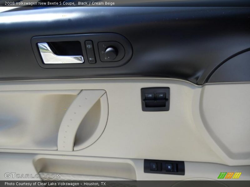 Black / Cream Beige 2008 Volkswagen New Beetle S Coupe