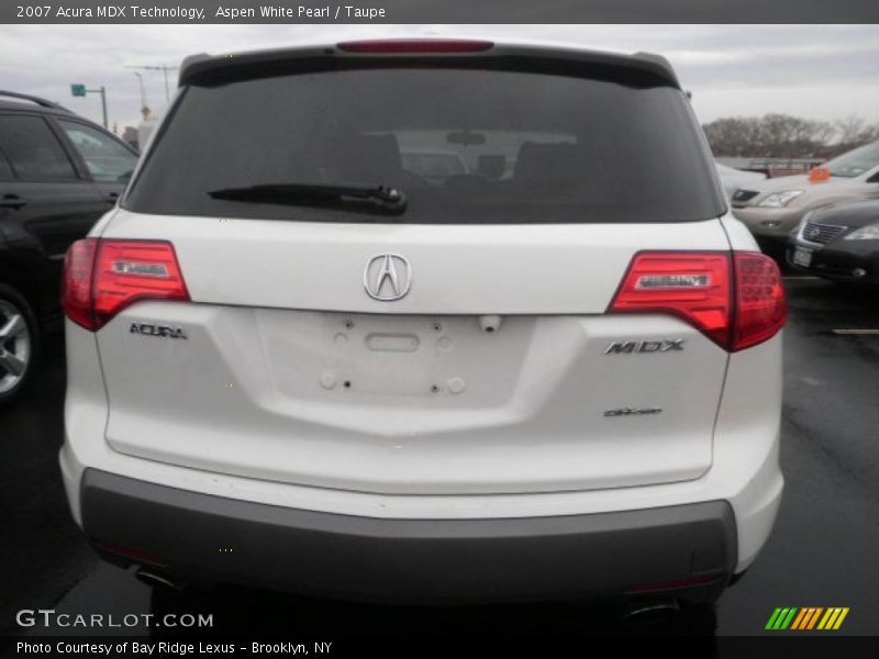 Aspen White Pearl / Taupe 2007 Acura MDX Technology