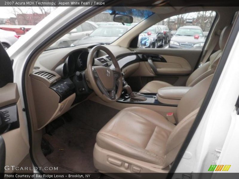 Aspen White Pearl / Taupe 2007 Acura MDX Technology