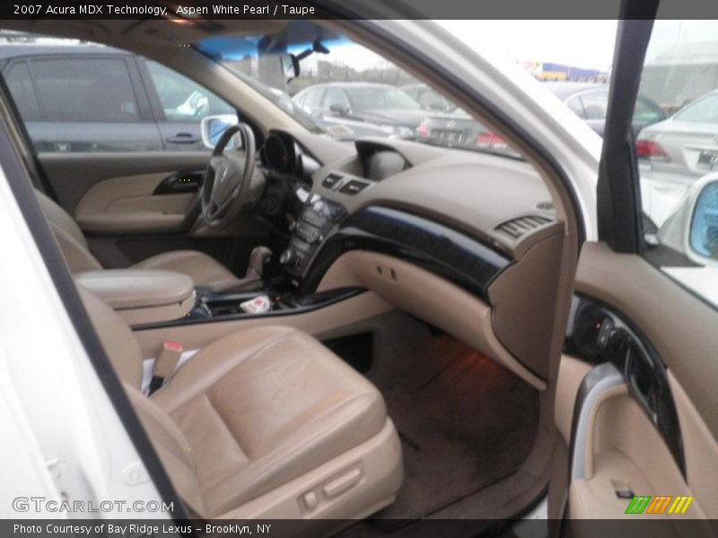 Aspen White Pearl / Taupe 2007 Acura MDX Technology