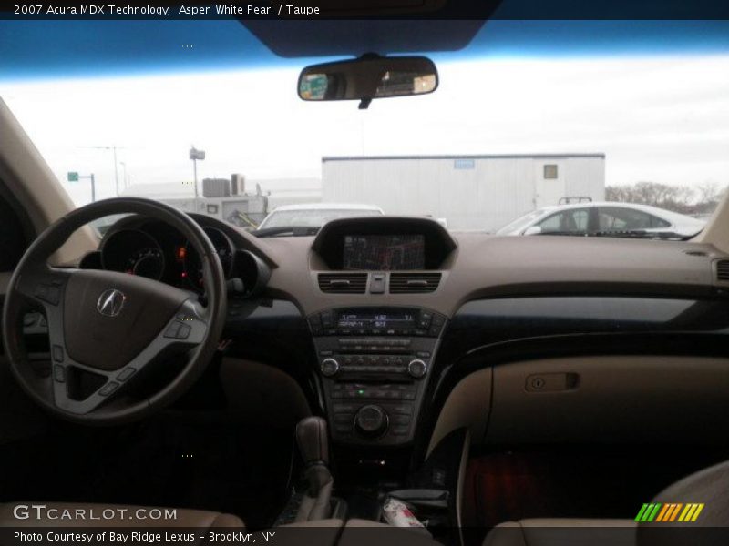 Aspen White Pearl / Taupe 2007 Acura MDX Technology