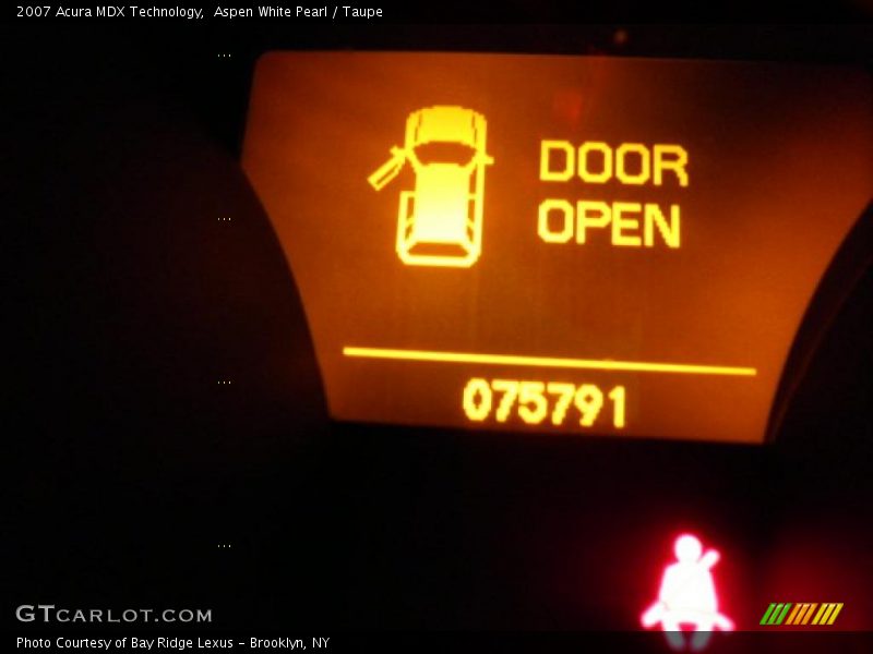 Aspen White Pearl / Taupe 2007 Acura MDX Technology