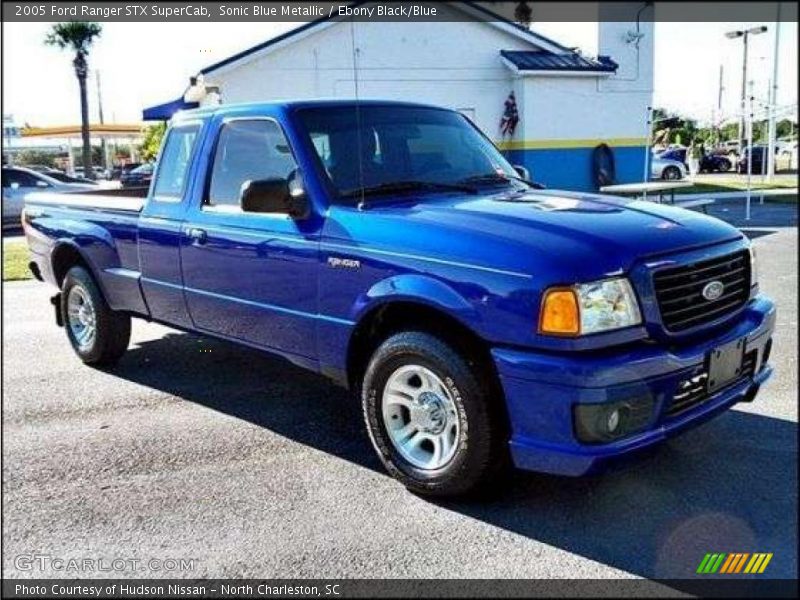 Sonic Blue Metallic / Ebony Black/Blue 2005 Ford Ranger STX SuperCab