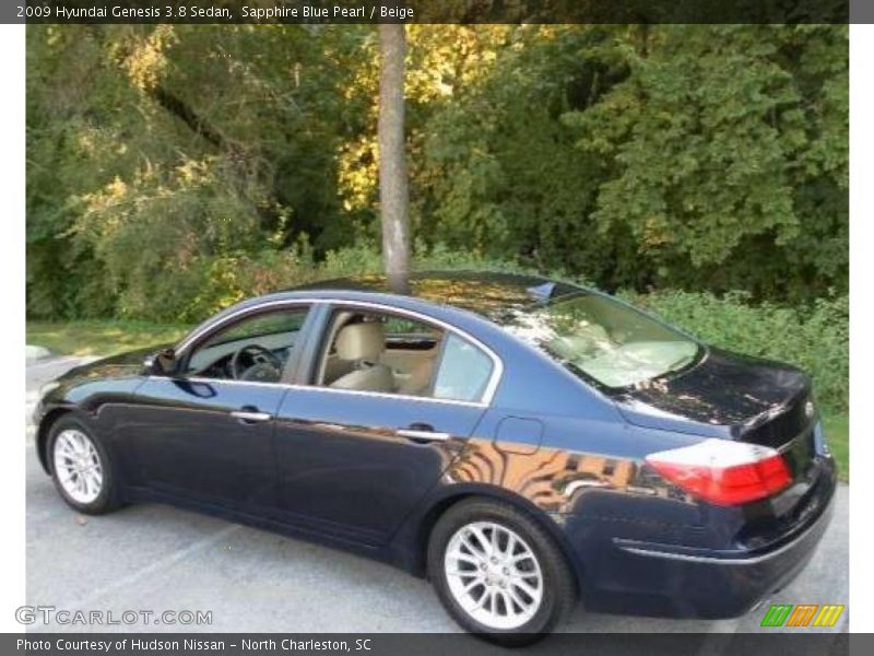 Sapphire Blue Pearl / Beige 2009 Hyundai Genesis 3.8 Sedan