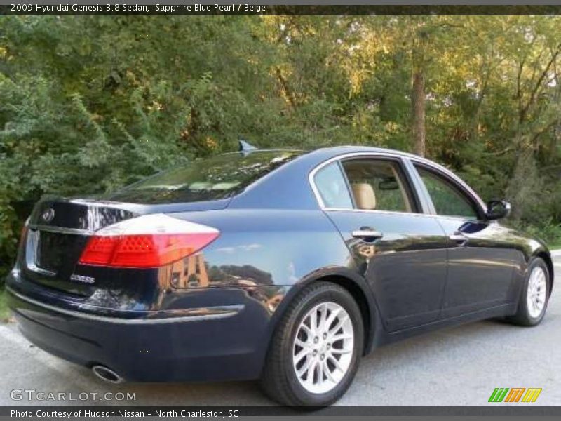 Sapphire Blue Pearl / Beige 2009 Hyundai Genesis 3.8 Sedan