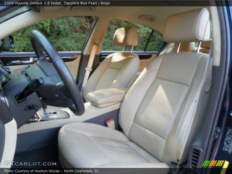 Sapphire Blue Pearl / Beige 2009 Hyundai Genesis 3.8 Sedan