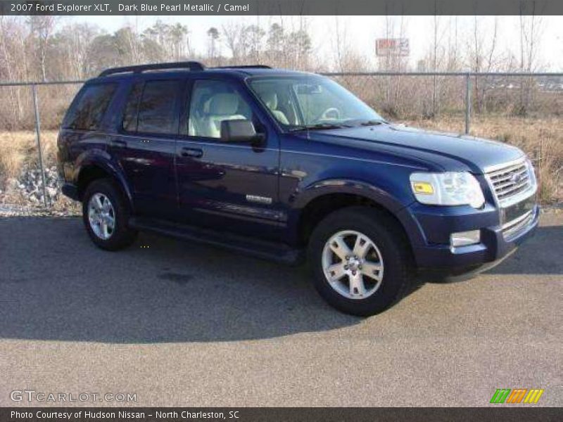 Dark Blue Pearl Metallic / Camel 2007 Ford Explorer XLT