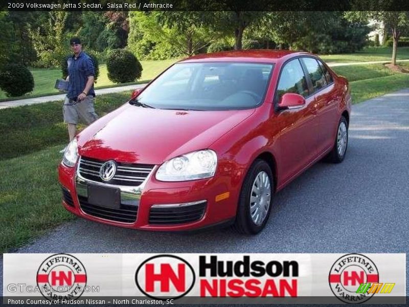 Salsa Red / Anthracite 2009 Volkswagen Jetta S Sedan