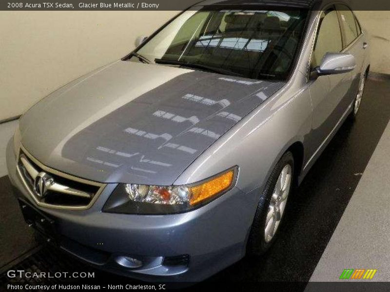 Glacier Blue Metallic / Ebony 2008 Acura TSX Sedan