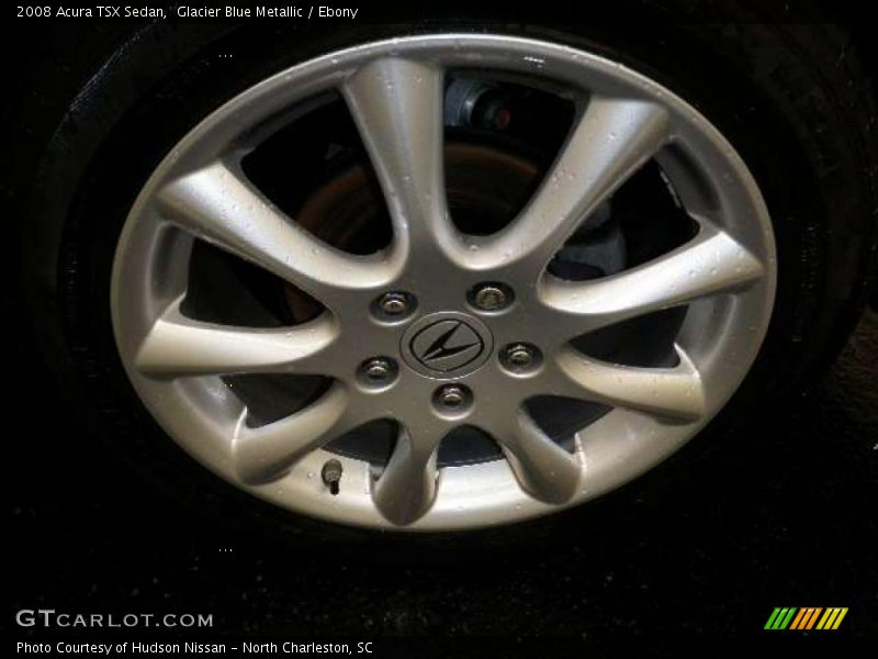 Glacier Blue Metallic / Ebony 2008 Acura TSX Sedan