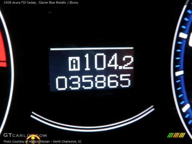 Glacier Blue Metallic / Ebony 2008 Acura TSX Sedan