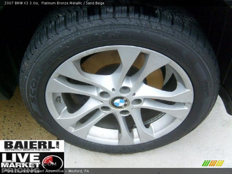 Platinum Bronze Metallic / Sand Beige 2007 BMW X3 3.0si