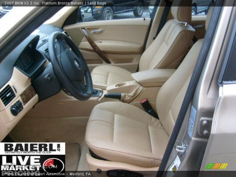 Platinum Bronze Metallic / Sand Beige 2007 BMW X3 3.0si