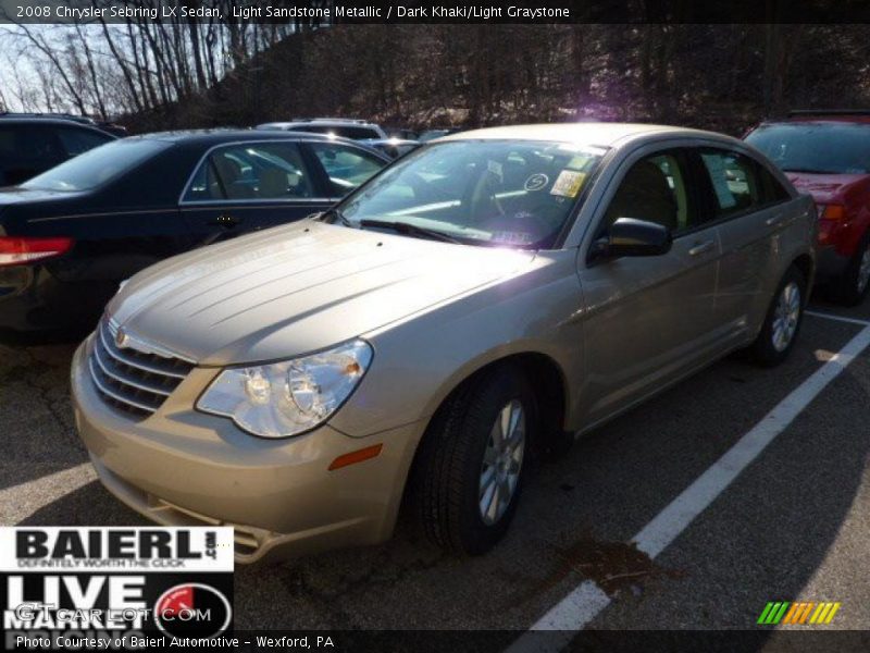 Light Sandstone Metallic / Dark Khaki/Light Graystone 2008 Chrysler Sebring LX Sedan