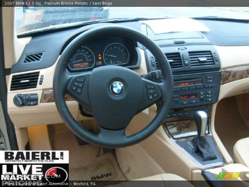 Platinum Bronze Metallic / Sand Beige 2007 BMW X3 3.0si
