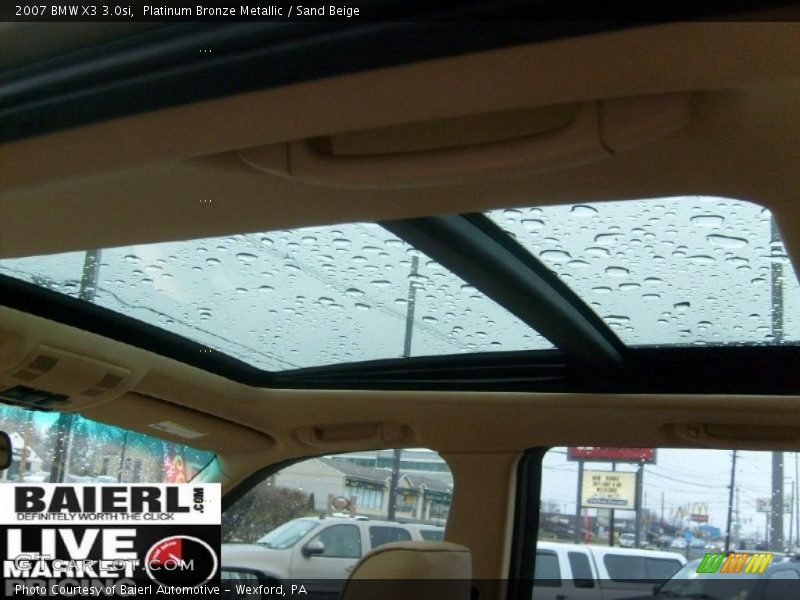 Platinum Bronze Metallic / Sand Beige 2007 BMW X3 3.0si