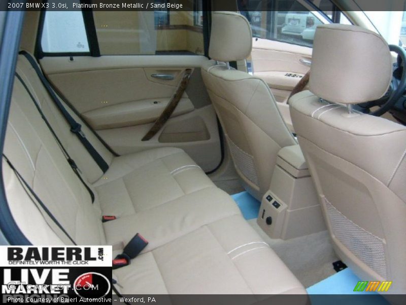 Platinum Bronze Metallic / Sand Beige 2007 BMW X3 3.0si