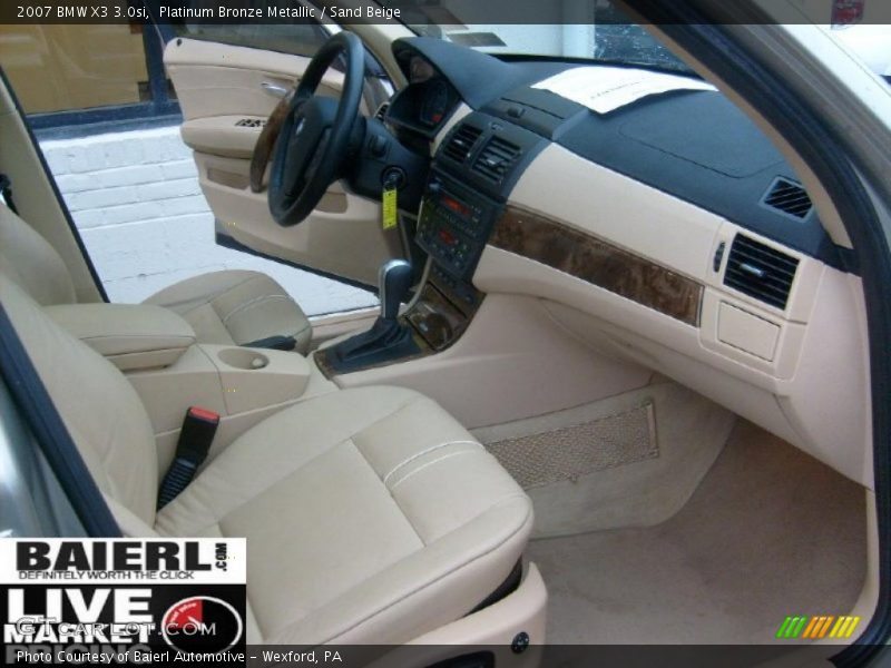 Platinum Bronze Metallic / Sand Beige 2007 BMW X3 3.0si