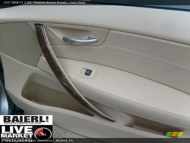 Platinum Bronze Metallic / Sand Beige 2007 BMW X3 3.0si