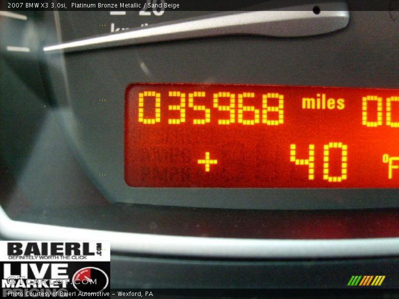 Platinum Bronze Metallic / Sand Beige 2007 BMW X3 3.0si