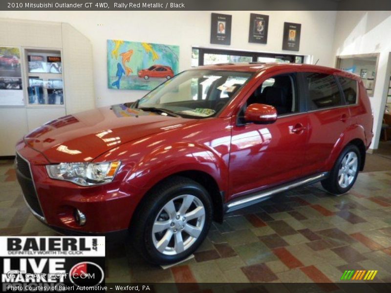 Rally Red Metallic / Black 2010 Mitsubishi Outlander GT 4WD