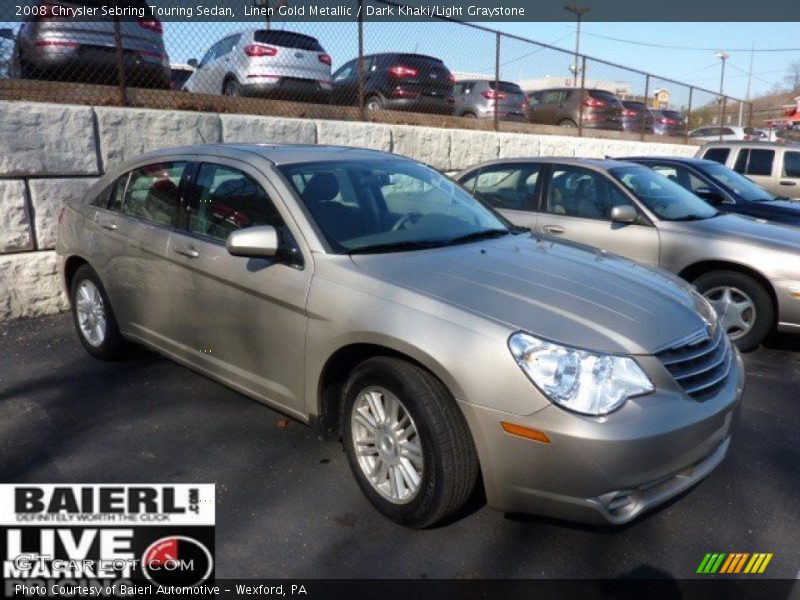 Linen Gold Metallic / Dark Khaki/Light Graystone 2008 Chrysler Sebring Touring Sedan