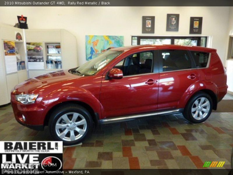 Rally Red Metallic / Black 2010 Mitsubishi Outlander GT 4WD