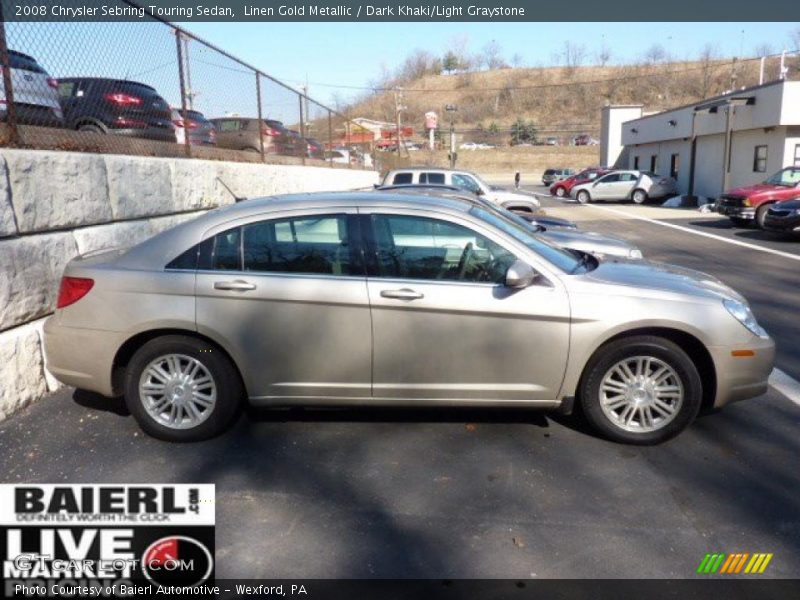 Linen Gold Metallic / Dark Khaki/Light Graystone 2008 Chrysler Sebring Touring Sedan