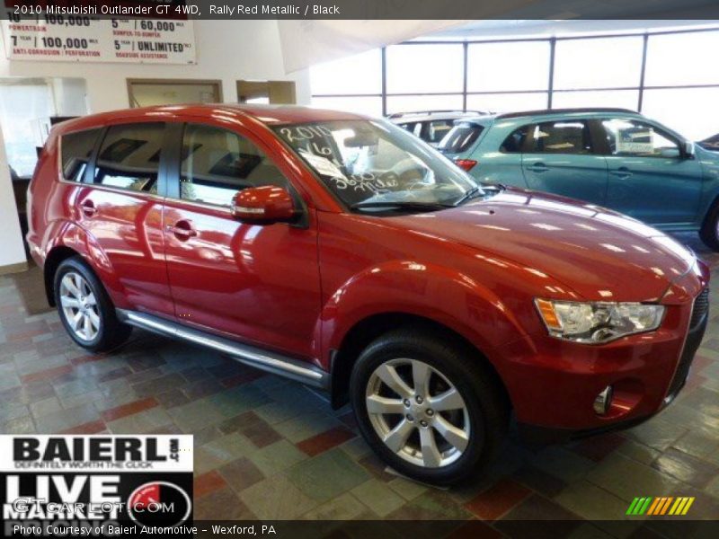 Rally Red Metallic / Black 2010 Mitsubishi Outlander GT 4WD